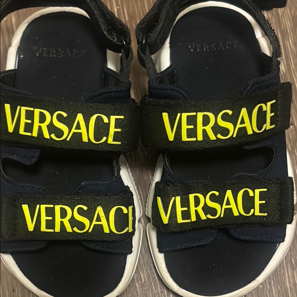 Versace Black and Yellow Sporty Sandals